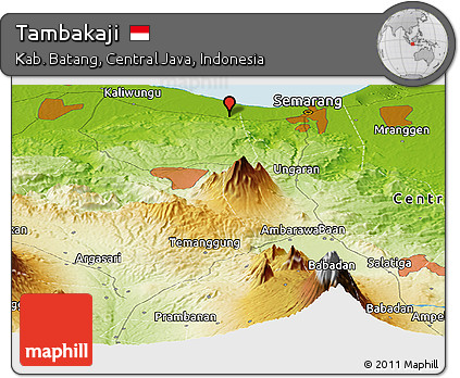 Physical Panoramic Map of Tambakaji
