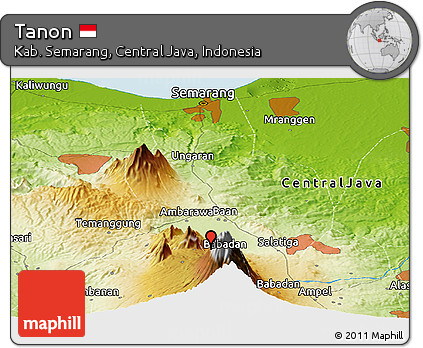 Physical Panoramic Map of Tanon
