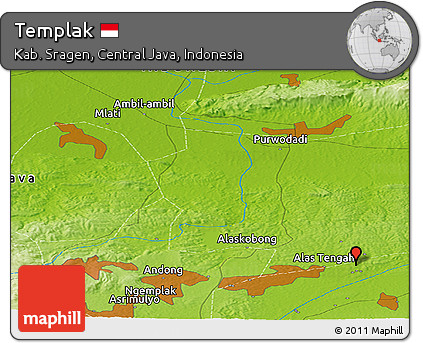 Physical Panoramic Map of Templak