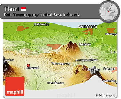 Physical Panoramic Map of Tlasri