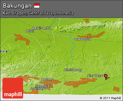 Physical Panoramic Map of Bakungan