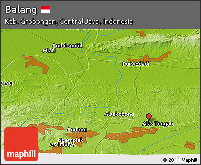 Physical Panoramic Map of Balang