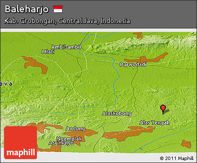 Physical Panoramic Map of Baleharjo