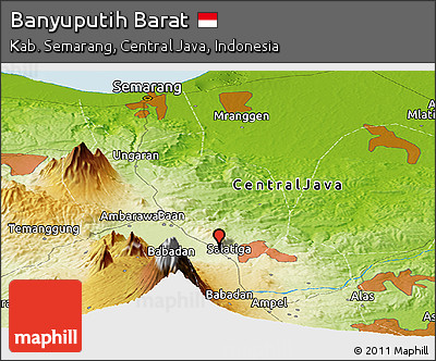 Physical Panoramic Map of Banyuputih Barat