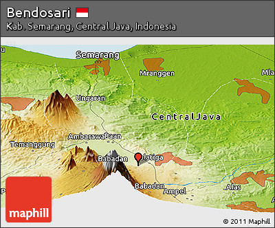 Physical Panoramic Map of Bendosari