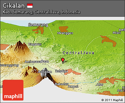 Physical Panoramic Map of Cikalan