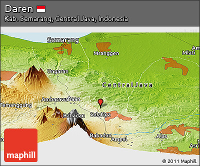 Physical Panoramic Map of Daren