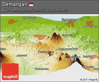 Physical Panoramic Map of Demangan