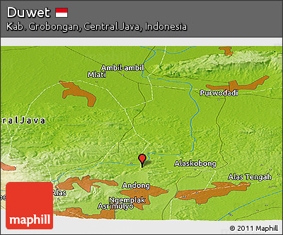 Physical Panoramic Map of Duwet