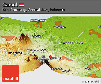 Physical Panoramic Map of Gamol