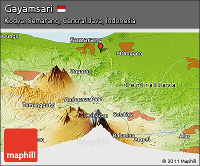 Physical Panoramic Map of Gayamsari