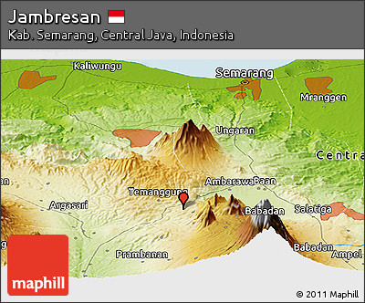 Physical Panoramic Map of Jambresan