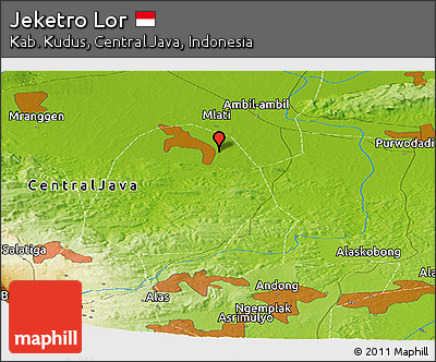 Physical Panoramic Map of Jeketro Lor