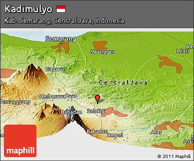 Physical Panoramic Map of Kadimulyo