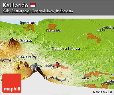 Physical Panoramic Map of Kalilondo