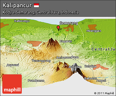 Physical Panoramic Map of Kalipancur