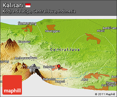 Physical Panoramic Map of Kalisari