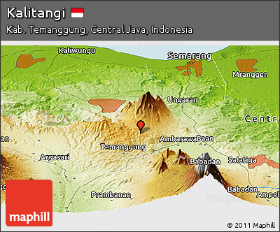 Physical Panoramic Map of Kalitangi