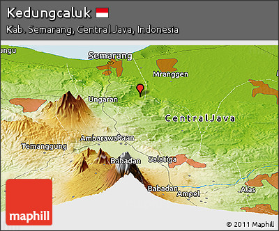 Physical Panoramic Map of Kedungcaluk