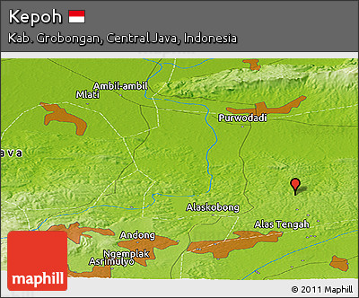 Physical Panoramic Map of Kepoh