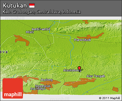 Physical Panoramic Map of Kutukan