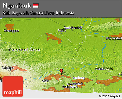 Physical Panoramic Map of Ngankruk