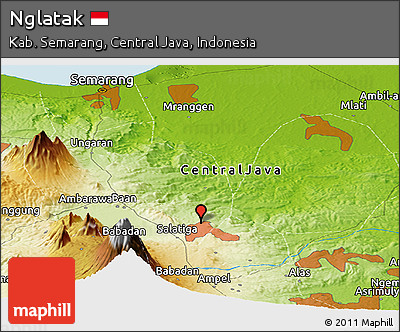 Physical Panoramic Map of Nglatak