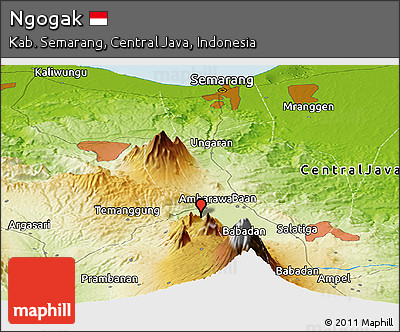 Physical Panoramic Map of Ngogak