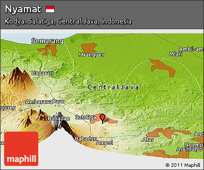 Physical Panoramic Map of Nyamat