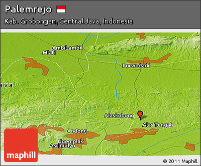 Physical Panoramic Map of Palemrejo