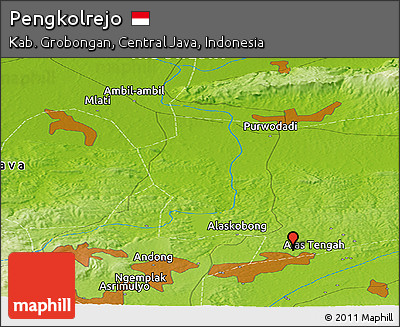 Physical Panoramic Map of Pengkolrejo