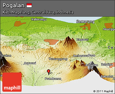 Physical Panoramic Map of Pogalan