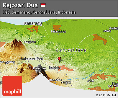 Physical Panoramic Map of Rejosari Dua