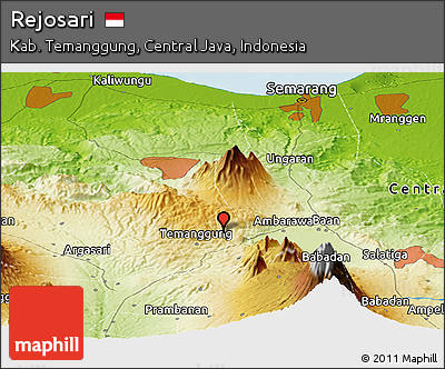 Physical Panoramic Map of Rejosari