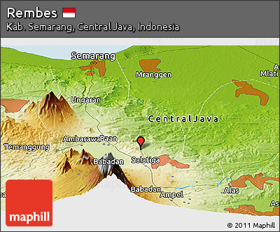 Physical Panoramic Map of Rembes