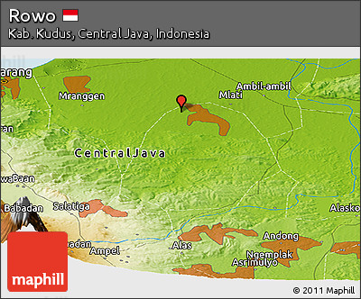 Physical Panoramic Map of Rowo