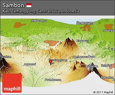 Physical Panoramic Map of Sambon