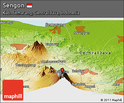 Physical Panoramic Map of Sengon