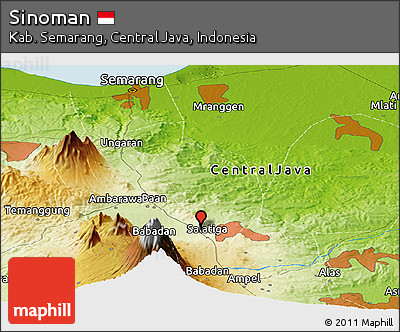 Physical Panoramic Map of Sinoman