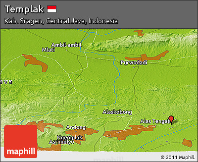 Physical Panoramic Map of Templak