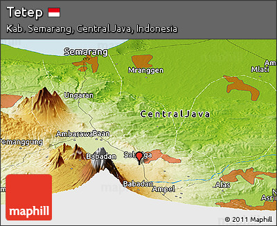 Physical Panoramic Map of Tetep