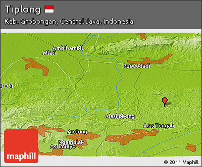 Physical Panoramic Map of Tiplong