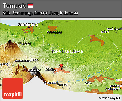 Physical Panoramic Map of Tompak