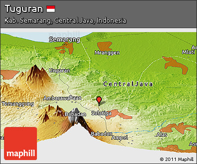 Physical Panoramic Map of Tuguran