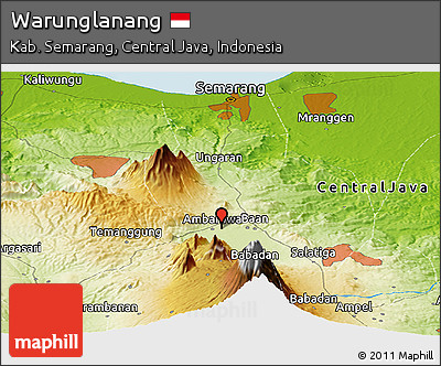 Physical Panoramic Map of Warunglanang
