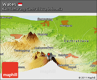 Physical Panoramic Map of Wates