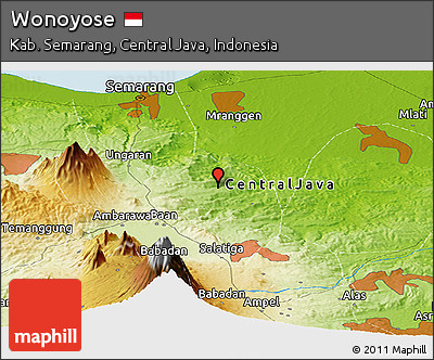 Physical Panoramic Map of Wonoyose