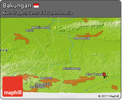 Physical Panoramic Map of Bakungan