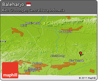 Physical Panoramic Map of Baleharjo