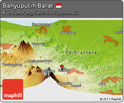 Physical Panoramic Map of Banyuputih Barat